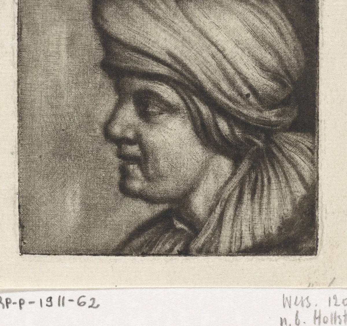 Buste van een oude vrouw by anonymous, print, 1658-1727