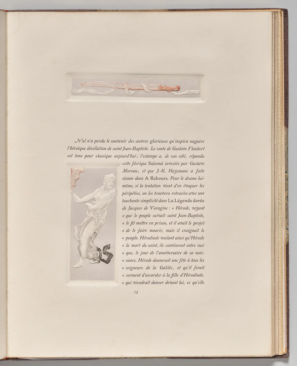 Decorative Knife Motif/ Dancing Woman with Arms in Pushing Gesture by Pierre Roche, book, 1904