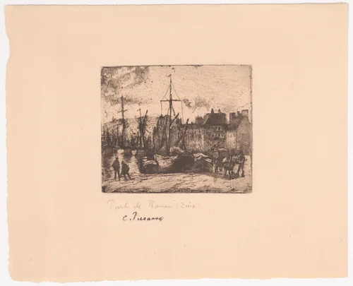The Port of Rouen by Camille Pissarro, print, 1885