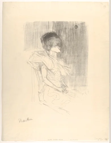 Marcelle Lender Seated by Henri de Toulouse-Lautrec, print, 1895