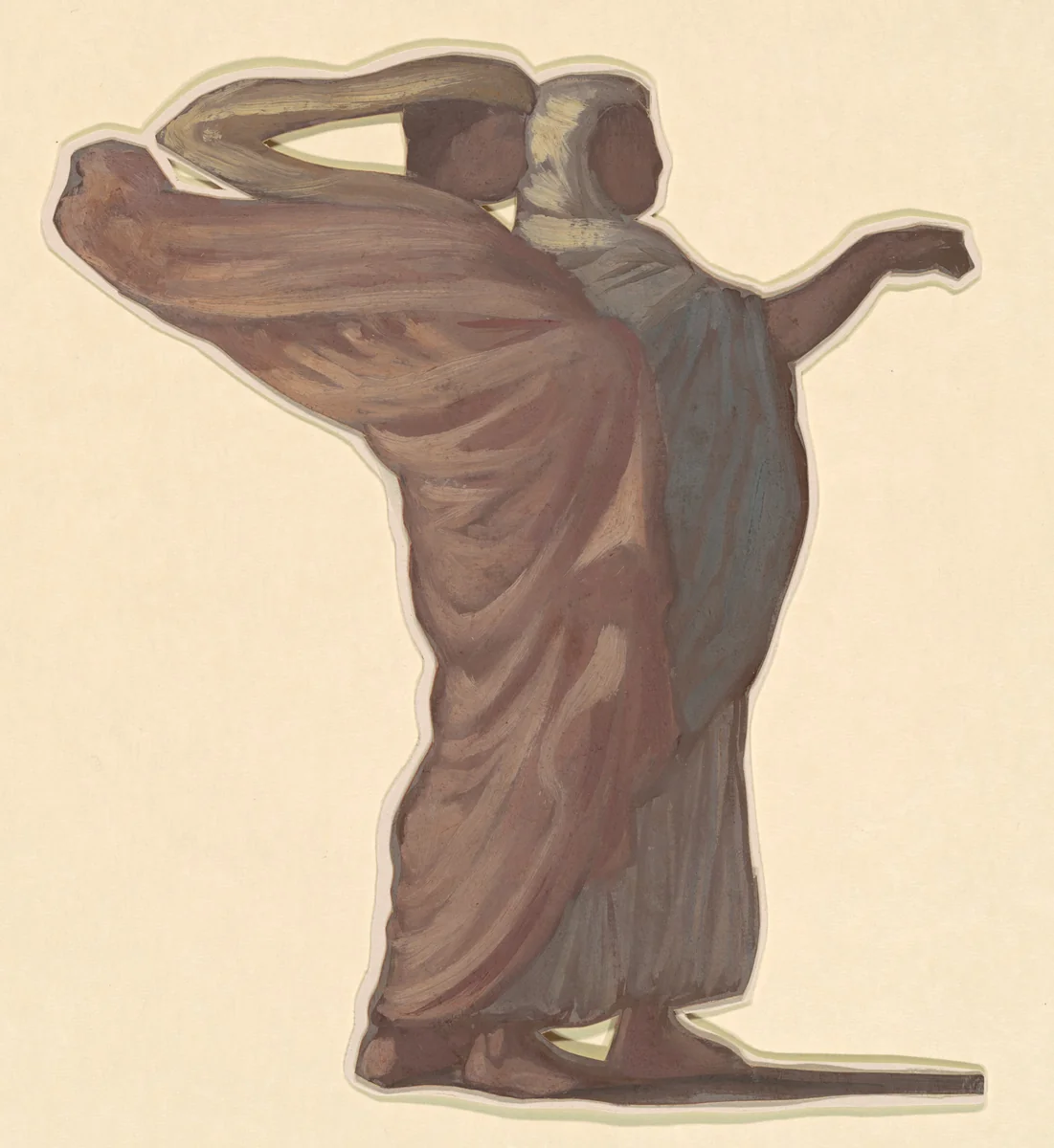 Study for "Greek Girls Bathing" by Elihu Vedder, drawing, 1867-1877