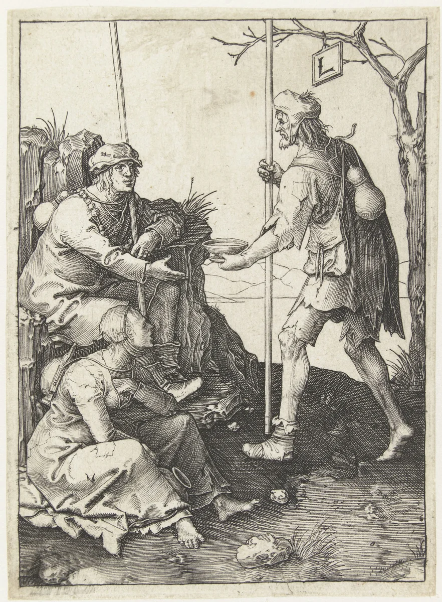 De bedelaars by Unknown, print, 1507-1511