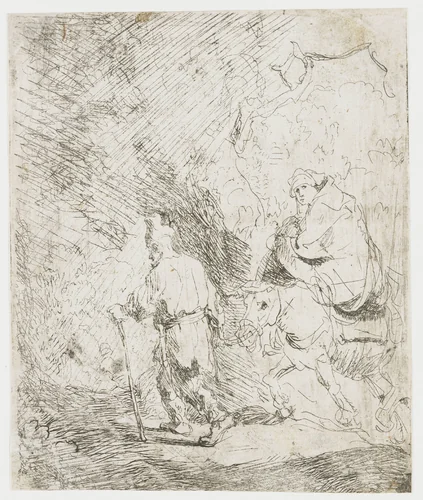 The Flight into Egypt by Rembrandt van Rijn, print, 1628