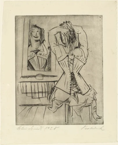 Before the Mirror (Vor dem Spiegel) by Paul Kleinschmidt, print, 1920