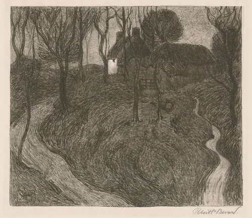 A Lonely Farm [Hawkridge] by Robert Polhill Bevan, print, 1900