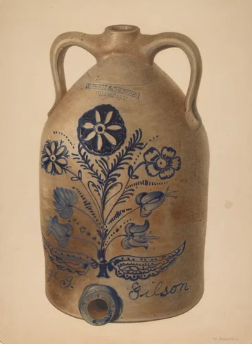 Water or Cider Jug by Nicholas Amantea, index of american design, 1939