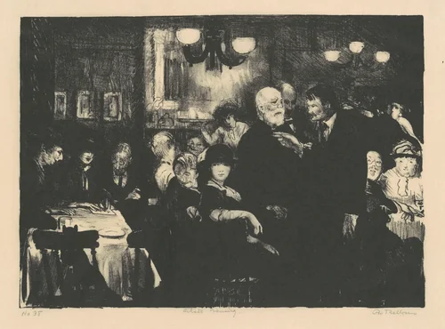 Artists' Evening by George Bellows, print, 1916