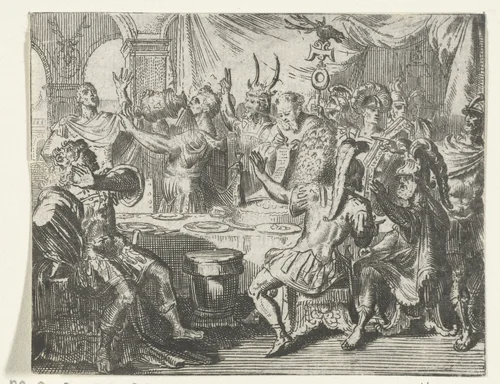 Illustratie voor La coupe enchantée uit Contes et nouvelles van Fontaine by Romeyn de Hooghe, print, 1685