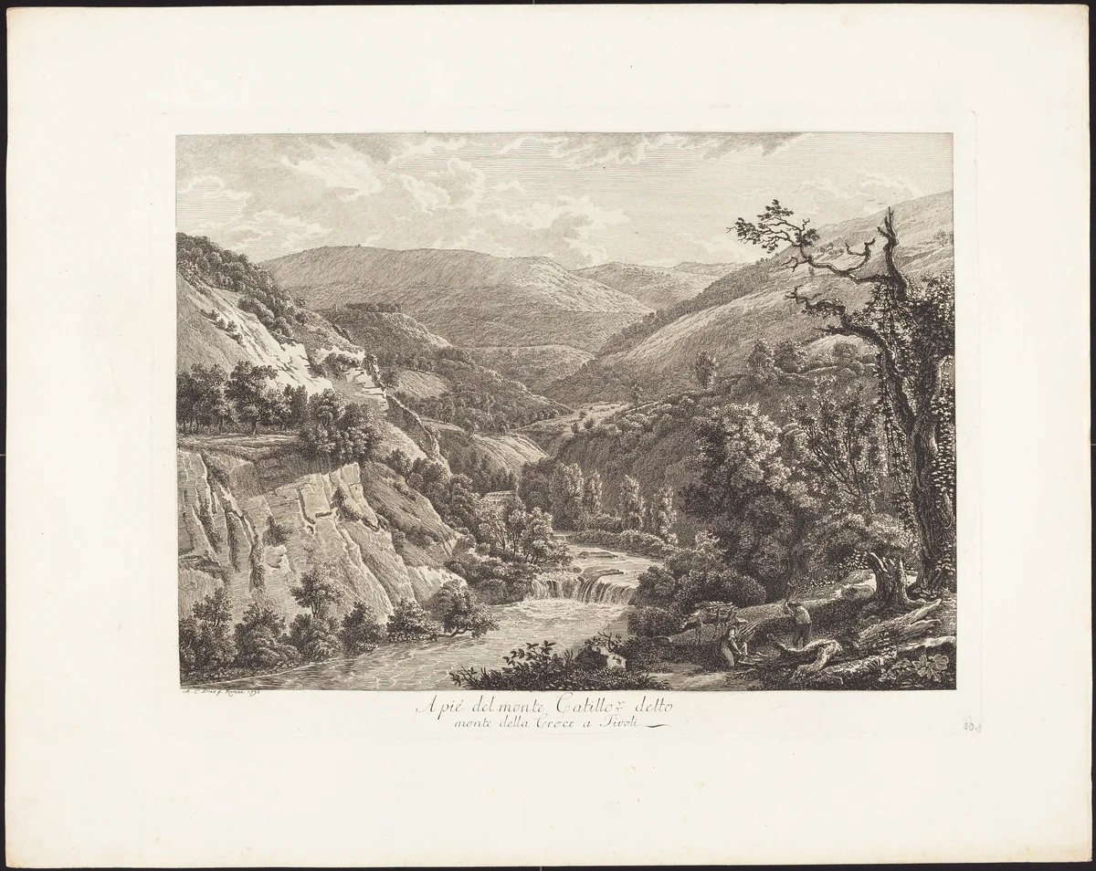 Al pié del monte Catillo, detto monte della Croce a Tivoli by Albert Christoph Dies, portfolio, 1755-1822
