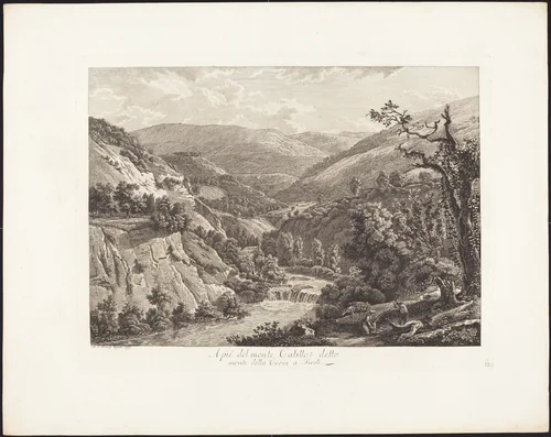 Al pié del monte Catillo, detto monte della Croce a Tivoli by Albert Christoph Dies, portfolio, 1755-1822