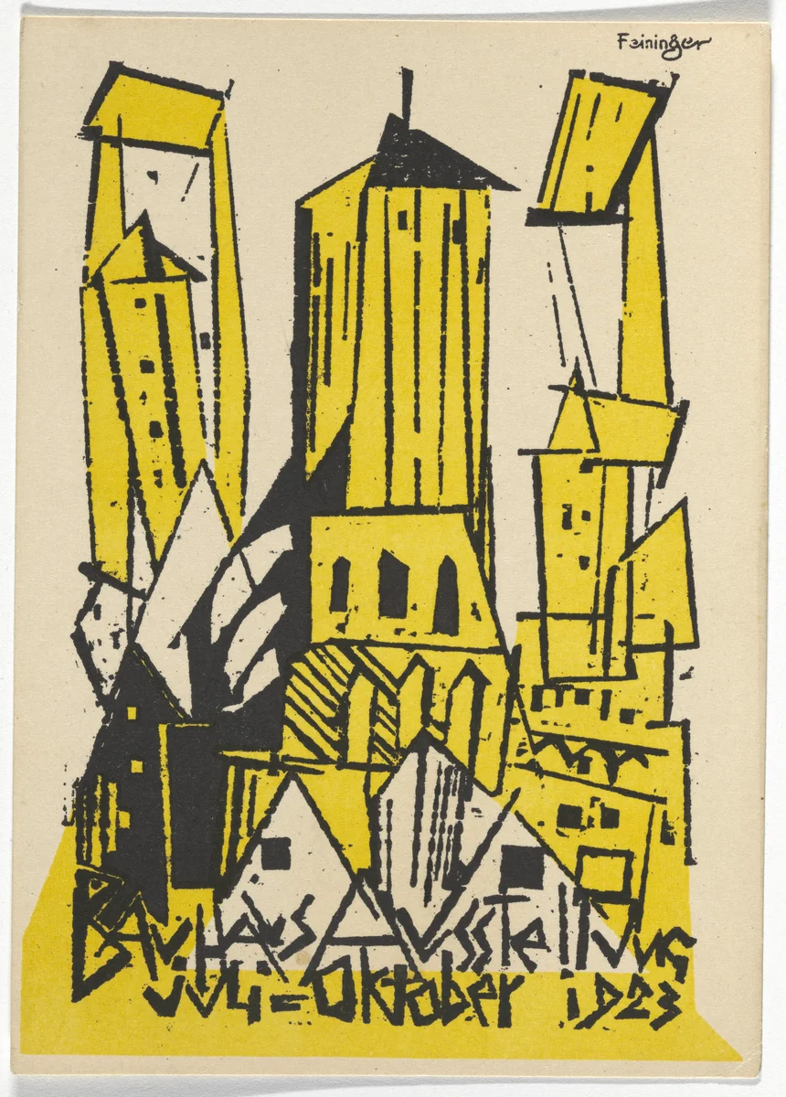 Bauhaus Ausstellung Weimar Juli - Oktober 1923 by Lyonel Feininger, design, 1923