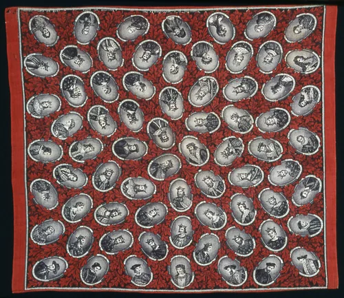 Handkerchief by Raimond Laverdin, textile, 1830-1848