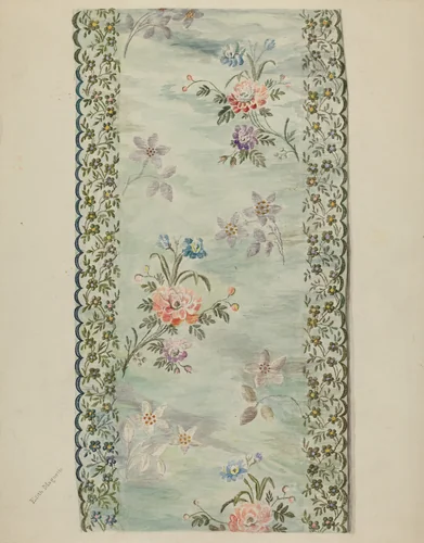 Embroidered Trimmimg by Edith Magnette, index of american design, 1935-1942