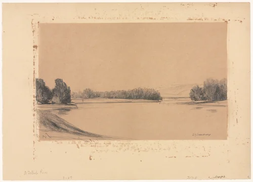 A Scottish River by David Young Cameron, drawing, 1870-1940