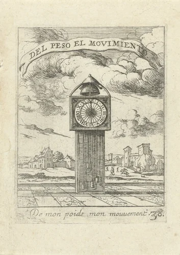 Klok by Albert Flamen, print, 1672