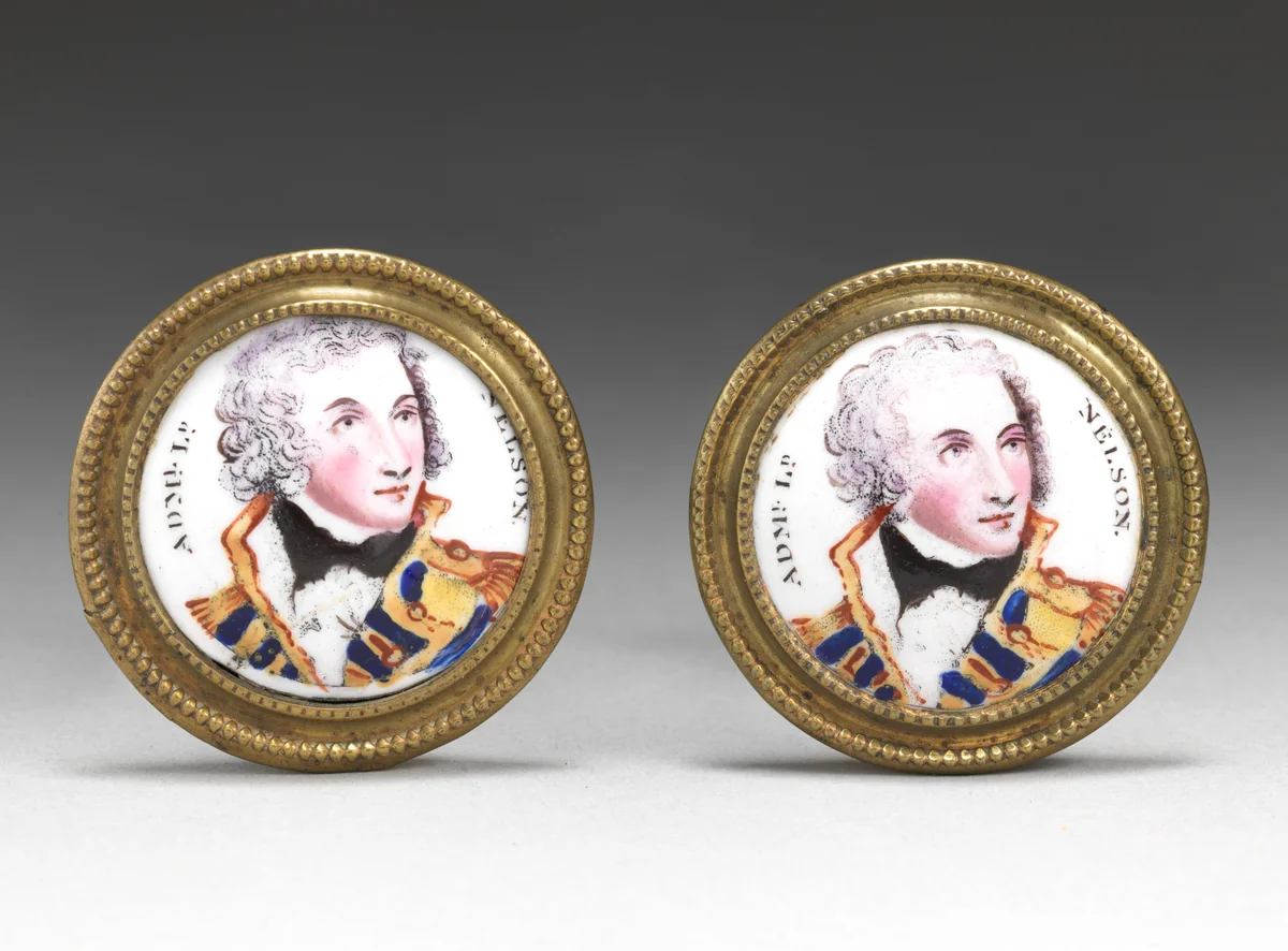 Pair of knobs depicting Horatio Nelson by Daniel Orme, other, 1798-1805