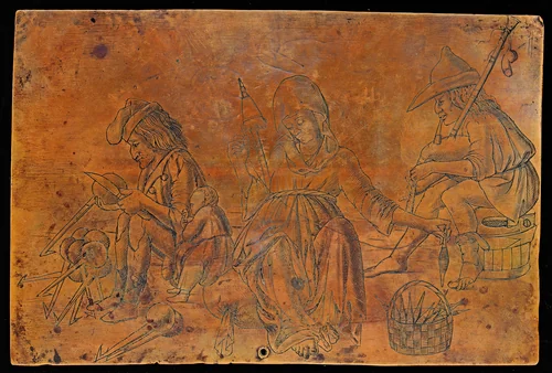 Various Occupations [recto] by Italian 15th Century, technical material, 1475-1499