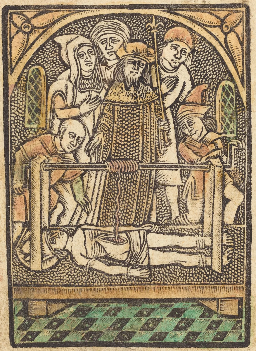 Saint Erasmus by German 15th Century, print, 1470-1480