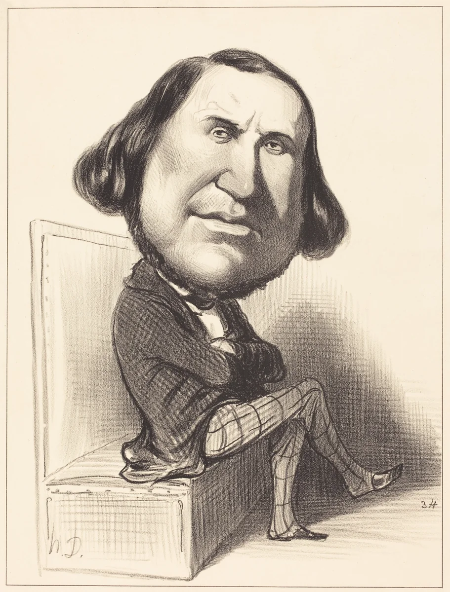 Auguste Avond by Honoré Daumier, print, 1849