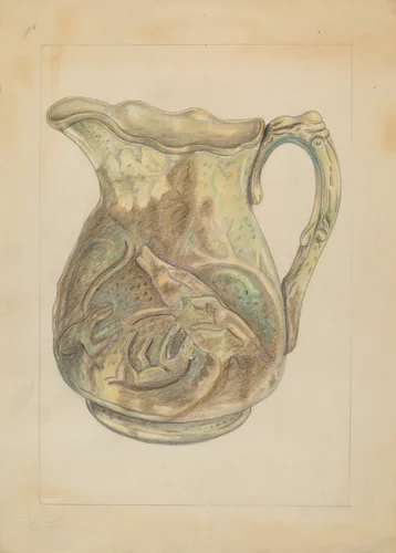Pitcher by Gertrude Lemberg, index of american design, 1935-1942