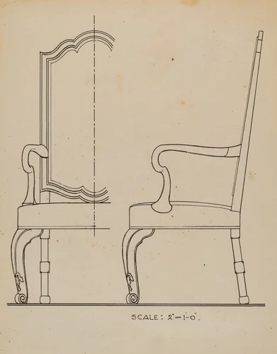 Arm Chair by Simon Weiss, index of american design, 1936