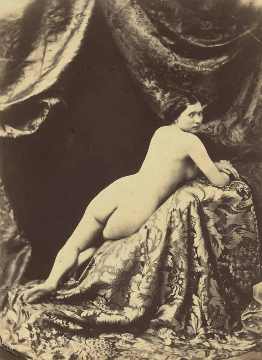 Nude Study by Auguste Belloc, photograph, 1850-1860