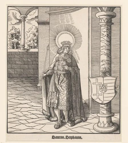 Heilige Stephanus by Claus Seman, print, 1516-1518
