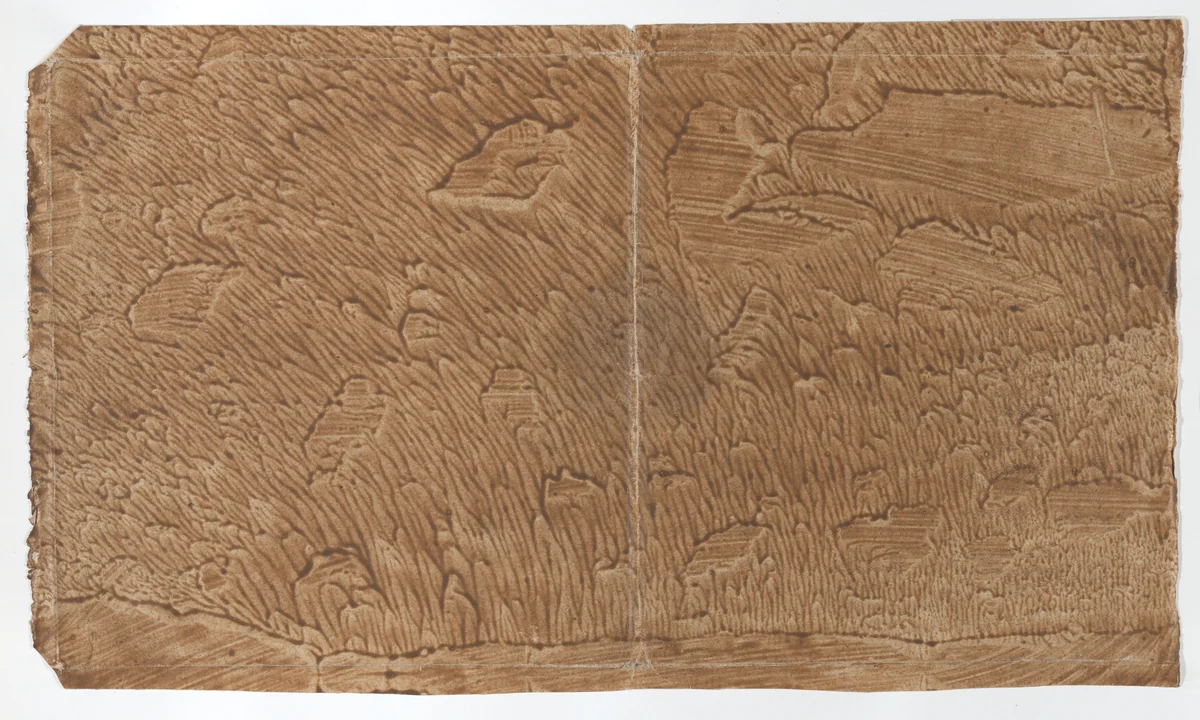 Brown paste paper book cover by anonymous, print, 1800-1900