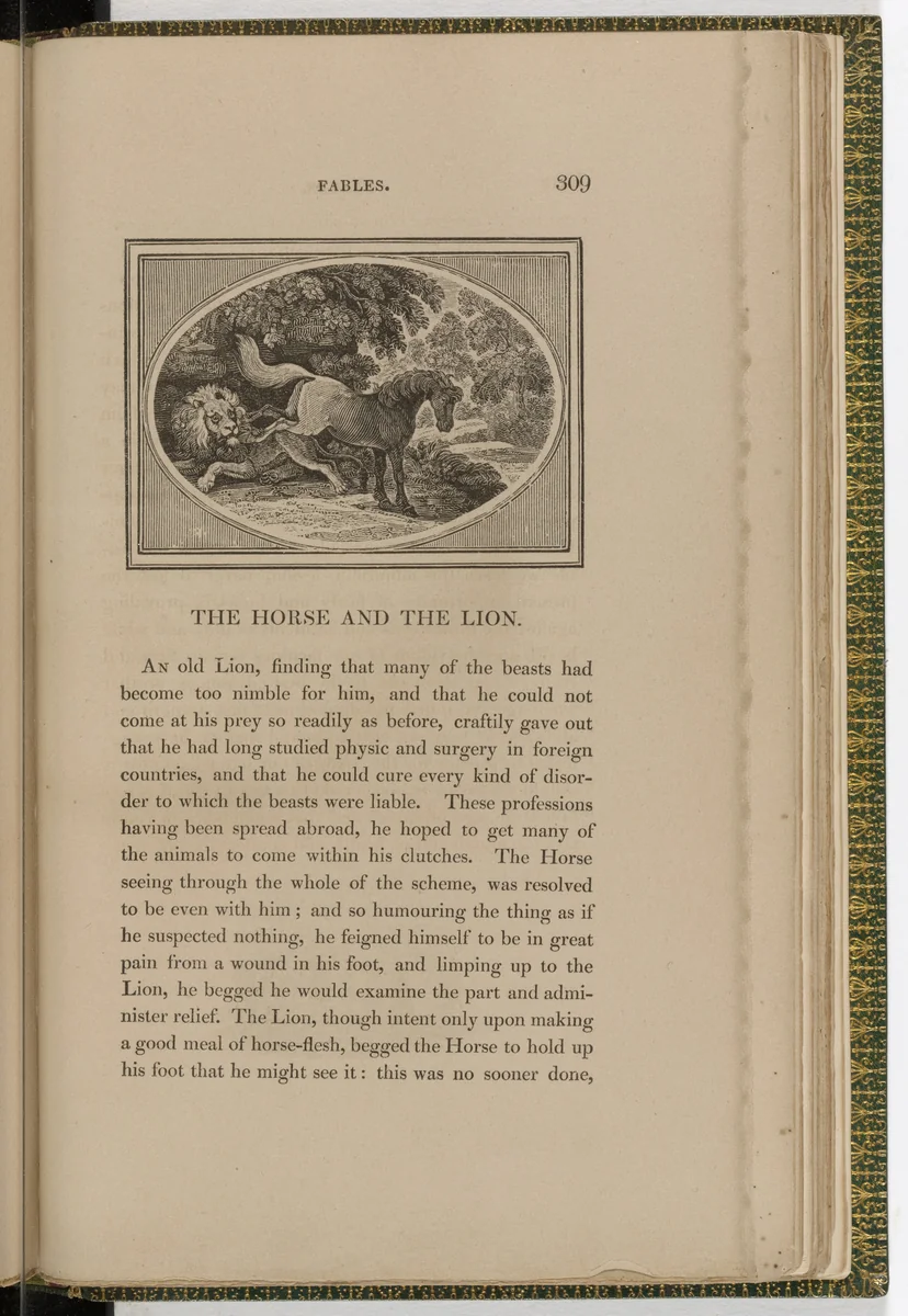 Headpiece (page 309) from The Fables of Aesop by Thomas Bewick, illustrated book, 1818