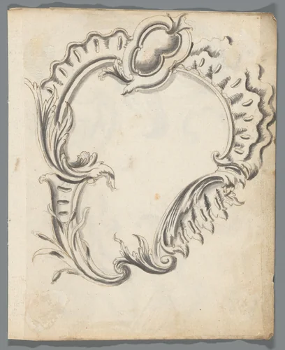 Ontwerp voor een cartouche by anonymous, drawing, 1750