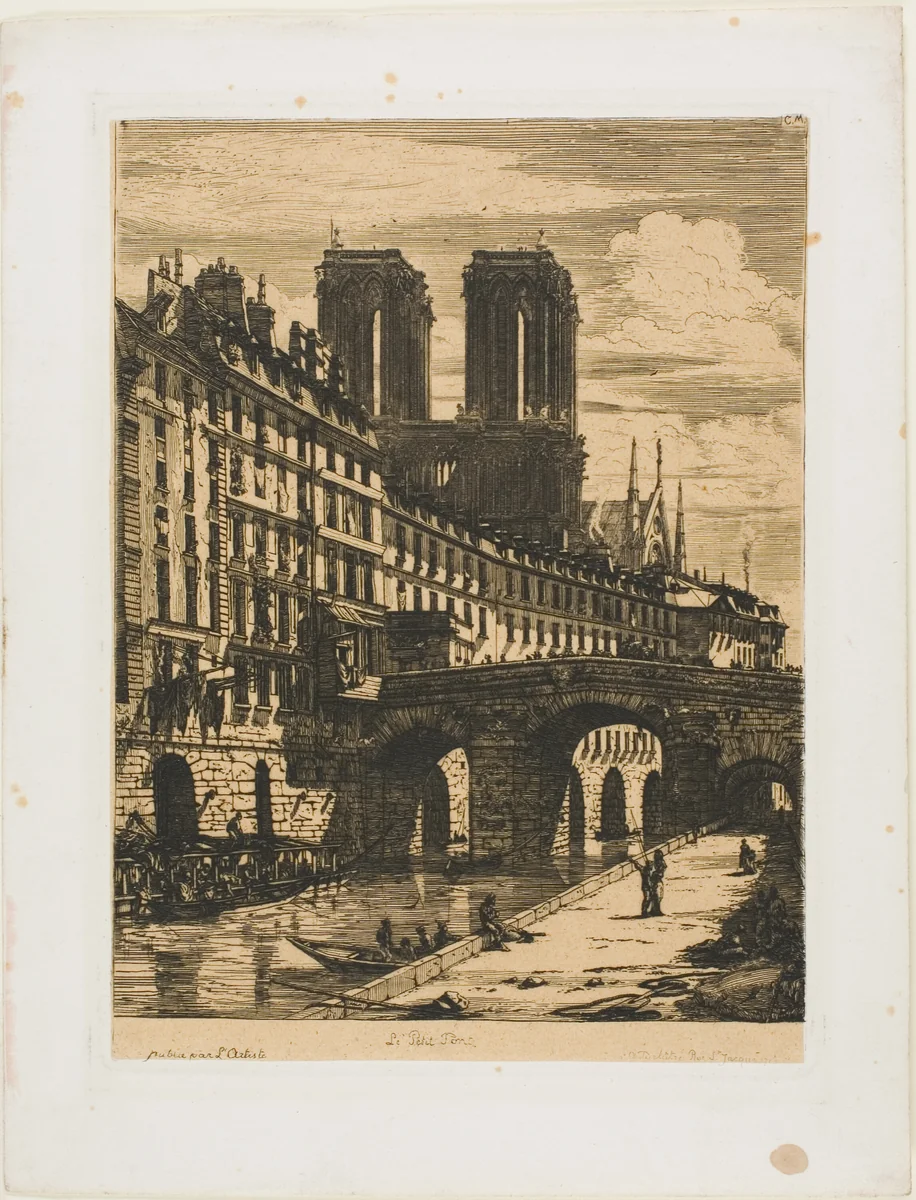 Le Petit Pont, Paris by Charles Meryon, print, 1850