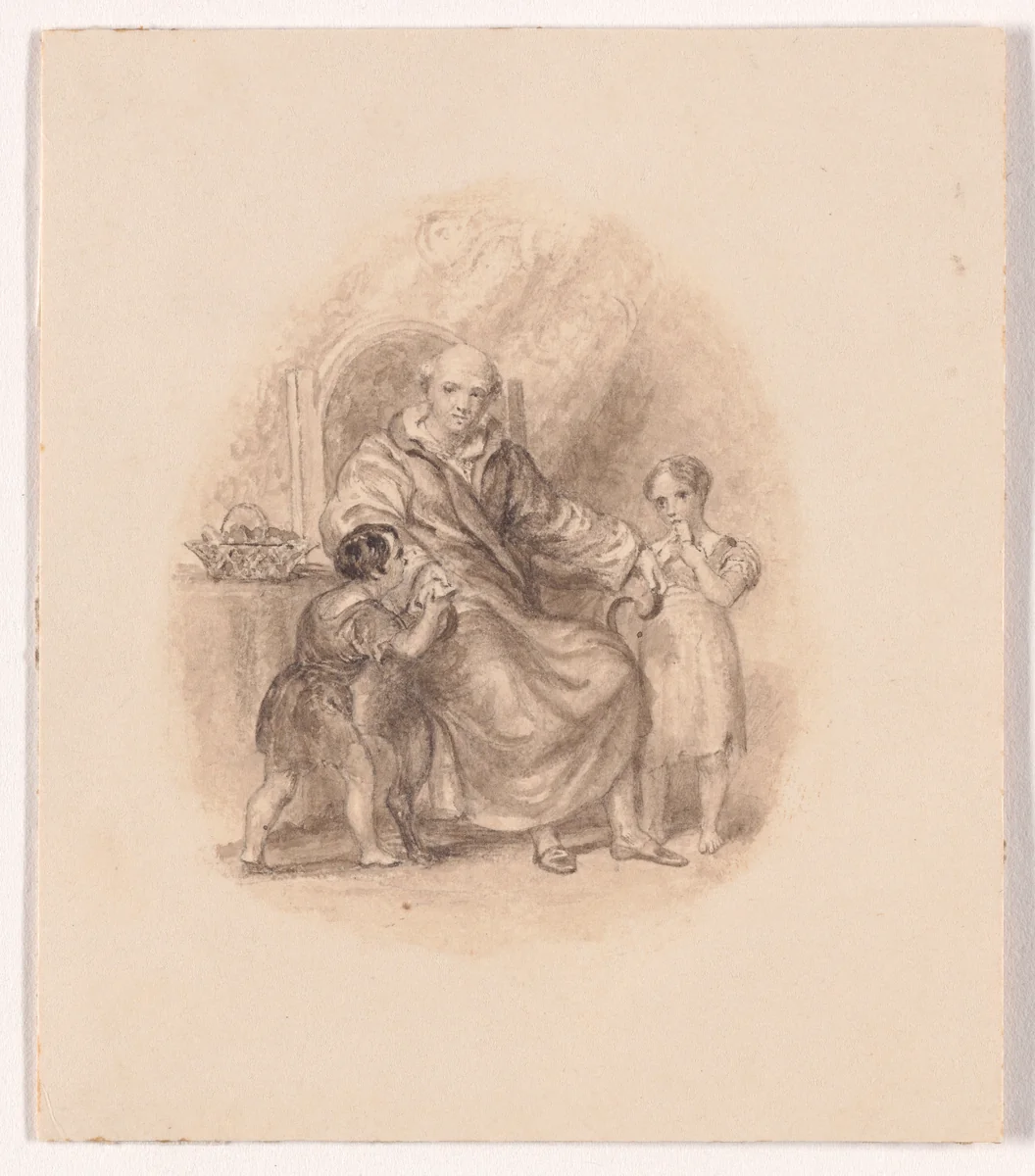 Illustration design for "The Economy of Human Life" by Frank Howard, drawing, 1834