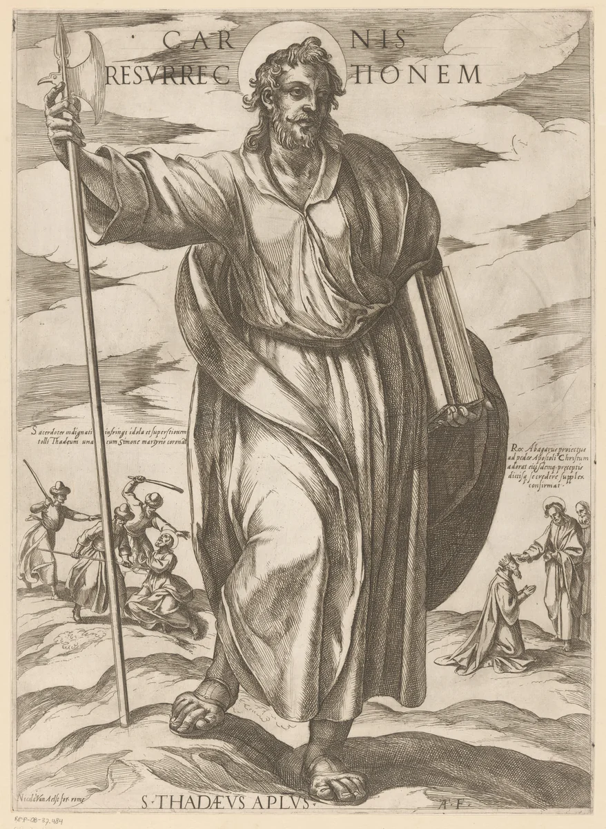 De heilige Judas Taddeüs by Unknown, print, 1565-1630