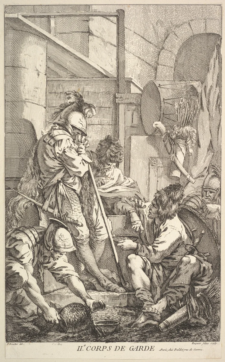 Second Guard-Room by Jacques Gabriel Huquier, print, 1745-1800