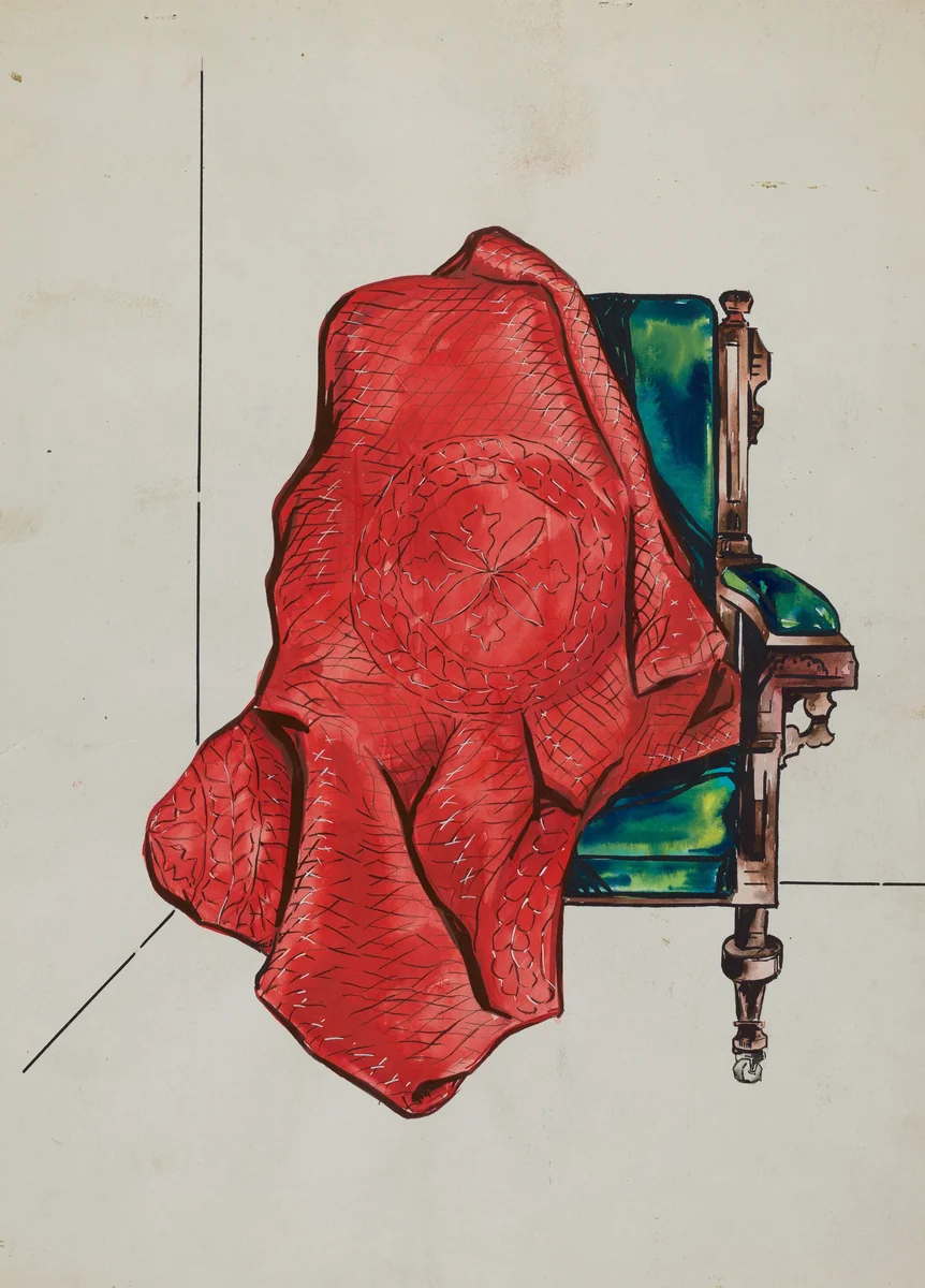 Quilt by Sebastian Simonet, index of american design, 1936