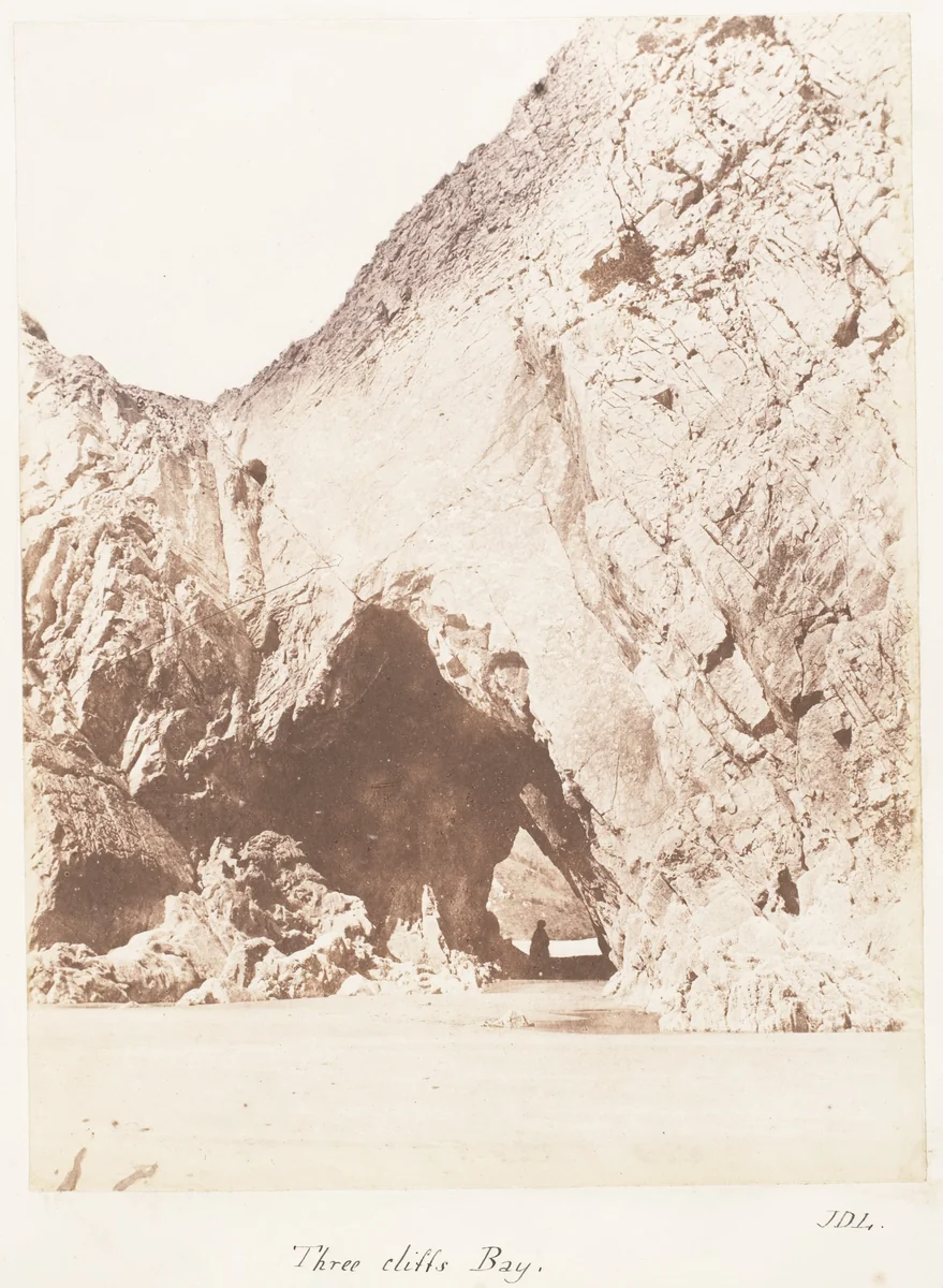 Three Cliffs Bay by John Dillwyn Llewelyn, photograph, 1853-1856
