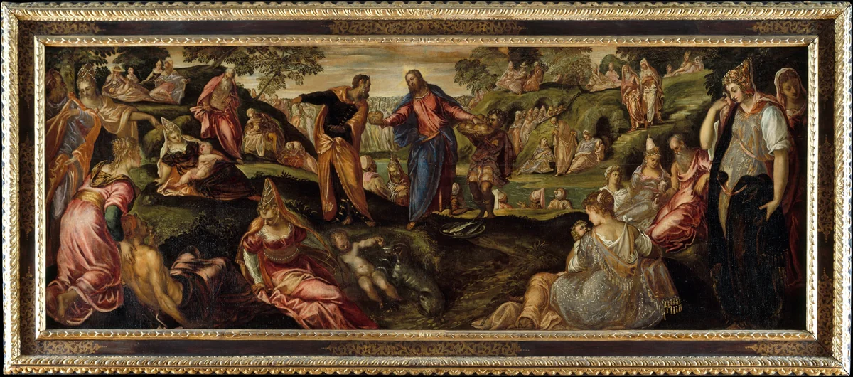 The Miracle of the Loaves and Fishes by Jacopo Tintoretto, painting, 1545-1550