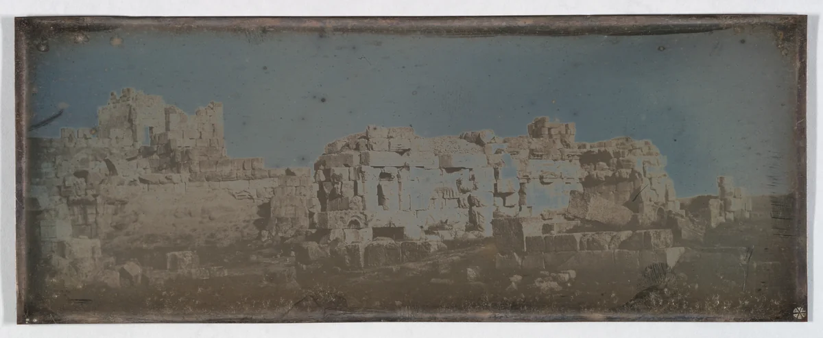 Hexagonal Court, Temple of Jupiter, Baalbek (290. Baalbec. 1843. Cour Hexagone.) by Joseph-Philibert Girault de Prangey, photograph, 1843
