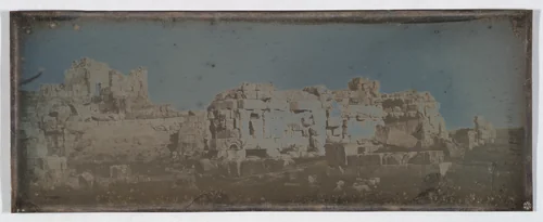 Hexagonal Court, Temple of Jupiter, Baalbek (290. Baalbec. 1843. Cour Hexagone.) by Joseph-Philibert Girault de Prangey, photograph, 1843
