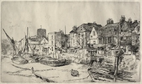"Adam and Eve" Tavern, Old Chelsea by James McNeill Whistler, print, 1878