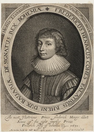 Prince Frederick Henry Bavaria by Robert van Voerst, print, 1597-1636