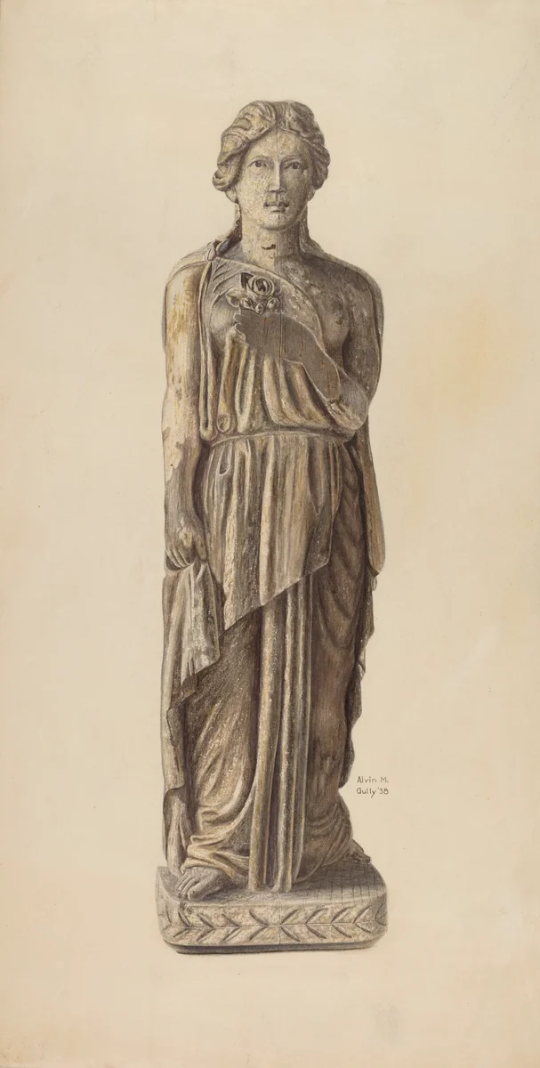 Circus Wagon Figure by Alvin M. Gully, index of american design, 1938