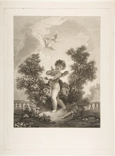 L'Amour en Sentinelle by Simon Charles Miger, print, 1745-1806