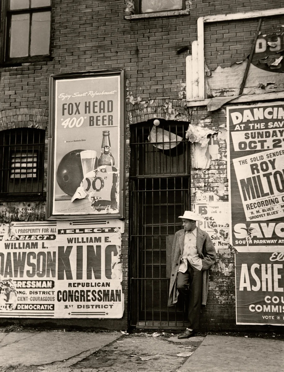 Man Waiting on Street, Chicago, Illinois by Wayne Miller, photograph, 1946