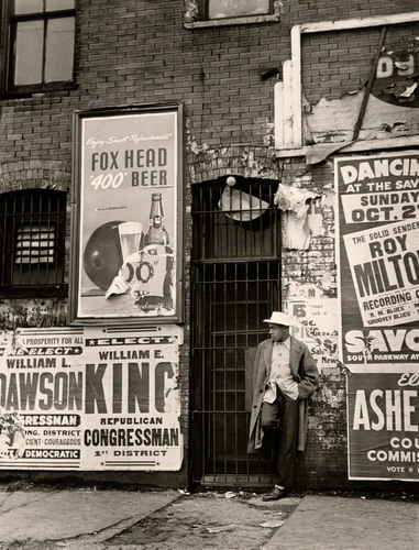 Man Waiting on Street, Chicago, Illinois by Wayne Miller, photograph, 1946