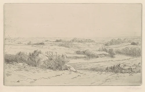 Banks of the Yanne (Les Bord de la Yanne) by Alphonse Legros, print, 1877-1900
