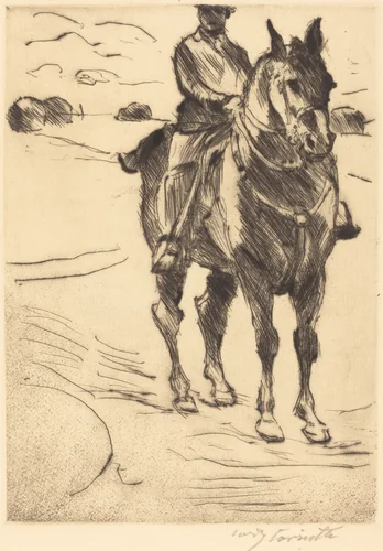 Reiter II (Horseman II) by Lovis Corinth, print, 1916