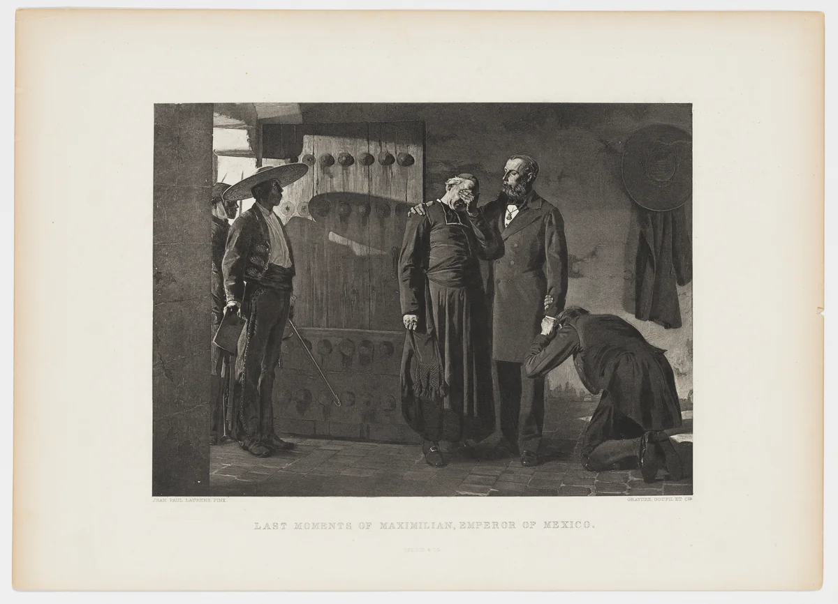 The Last Moments of Maximilian by Jean-Paul Laurens, print, 1884