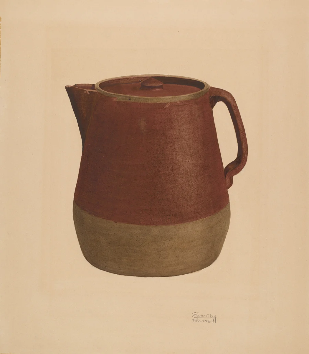 Coffee Pot by Richard Barnett, index of american design, 1938