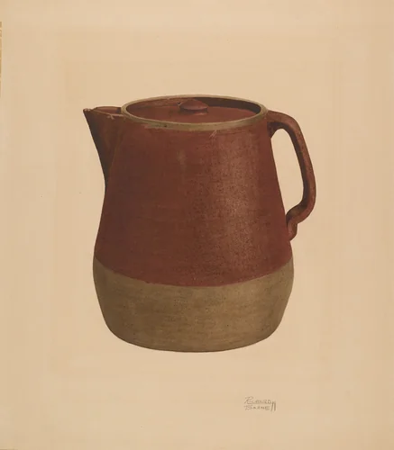 Coffee Pot by Richard Barnett, index of american design, 1938